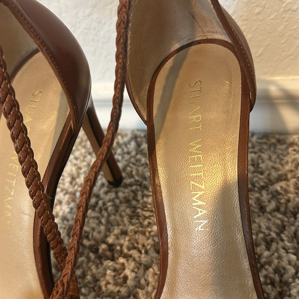 Stuart Weitzman Brown Rope Heels - Picture 2 of 4